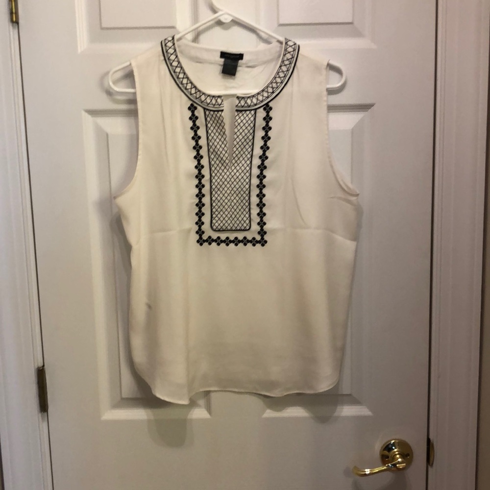 Ann Taylor black and white shirt.